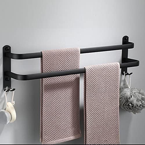 BQQQ Handtuchhalter für Badezimmer, an der Wand montierter Handtuchhalter, Handtuchhalter schwarz, 30–50 cm Handtuchstange, Handtuchhalter für Badezimmer und Küche BQQQ Handtuchhalter für Badezimmer, an der Wand montierter Handtuchhalter, Handtuchhalter schwarz, 30–50 cm Handtuchstange, Handtuchhalter für Badezimmer und Küche von BQQQ