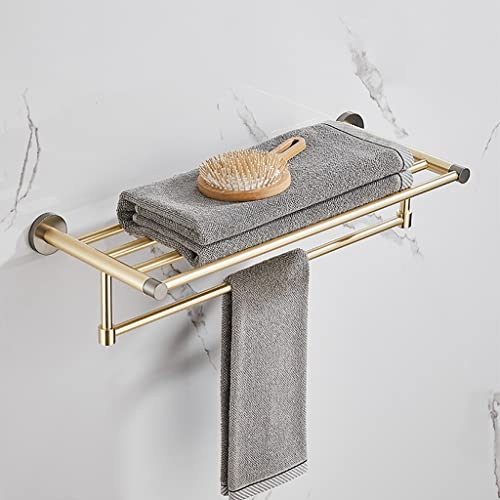 BQQQ Leichter Luxus-Badetuchhalter aus gebürstetem Gold und Kupfer, Handtuchhalter für das Badezimmer mit Einer Stange, Handtuchring für das Badezimmer BQQQ Leichter Luxus-Badetuchhalter aus gebürstetem Gold und Kupfer, Handtuchhalter für das Badezimmer mit Einer Stange, Handtuchring für das Badezimmer von BQQQ