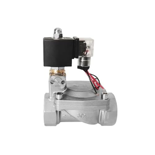 BQSLUMLZU 1PCS DN15-50 Magnetventil Edelstahl mit manuellem Notschalter DC24V Wasser Öl Luft(G-DC24V-ORDINARY Type,12) von BQSLUMLZU