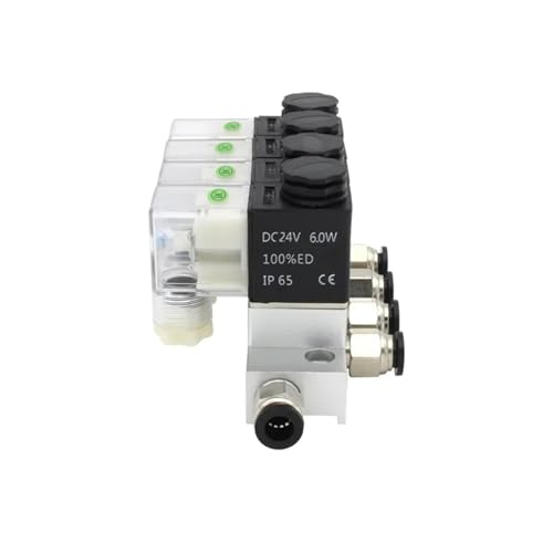 BQSLUMLZU 2V025-06 DC12V 24V 220V 110V Pneumatisches Magnetventil 2-Wege-Normalerweise geschlossenes Luftmagnetventil Patronenmagnetventil 2V025-08(Dc24v No Fittings) von BQSLUMLZU