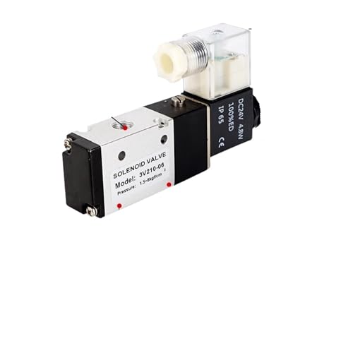 BQSLUMLZU 3V110-M5 3V110-06 3V210-08 3V120-06 3V320-10 3V420-15 1/8 "DREI-Weg pneumatische magnetventil mit draht DC12V DC24 AC110 AC220V(3V420-15) von BQSLUMLZU