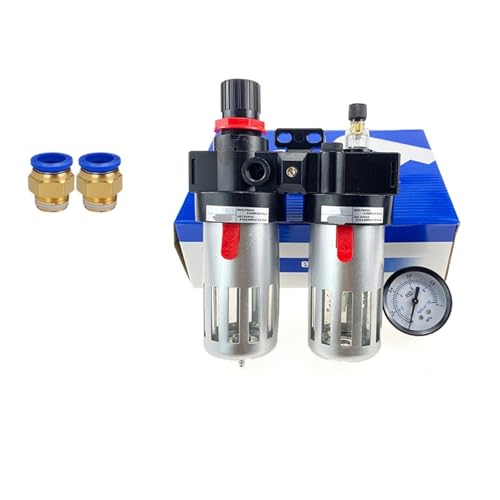 BQSLUMLZU BFC2000 BFC3000 BFC4000 1/4 3/8 1/2 Luftkompressor Öl-Wasser-Abscheider Filterregler Vorbereitungseinheit FRL-Kombination(BFC4000,BFC Plastic+10mm) von BQSLUMLZU