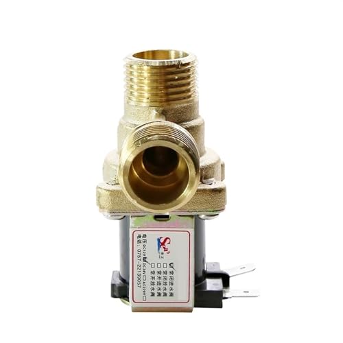 BQSLUMLZU Magnetventil 220 V DC 12 V 24 V DN15 G1/2 1/2 '' Elektrisches Magnetventil aus Messing, normalerweise geschlossener Wassereinlassschalter mit Filter(12V) von BQSLUMLZU