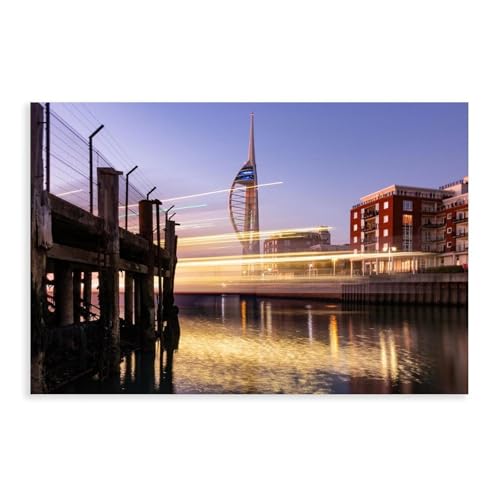 BQUWR Dreieckiges Poster auf Leinwand, Motiv: Segelturm, Sonnenuntergang, Fähre, Schlafzimmer, Dekoration, Landschaftsdekoration, Geschenk, 20 x 30 cm BQUWR Dreieckiges Poster auf Leinwand, Motiv: Segelturm, Sonnenuntergang, Fähre, Schlafzimmer, Dekoration, Landschaftsdekoration, Geschenk, 20 x 30 cm von BQUWR