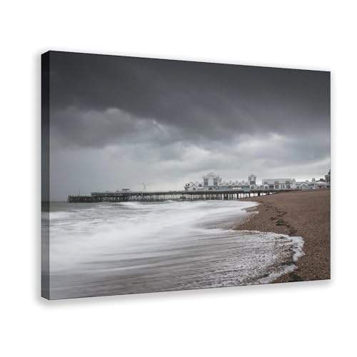 BQUWR Kunstdruck auf Leinwand, Motiv: Südseehafen, Sturmwolken, 50 x 75 cm BQUWR Kunstdruck auf Leinwand, Motiv: Südseehafen, Sturmwolken, 50 x 75 cm von BQUWR