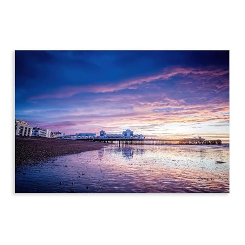 BQUWR Leinwandposter Südsee-Sonnenaufgang, Promenade, Pier, Wandkunstdruck, Bild, Gemälde, 30 x 45 cm BQUWR Leinwandposter Südsee-Sonnenaufgang, Promenade, Pier, Wandkunstdruck, Bild, Gemälde, 30 x 45 cm von BQUWR