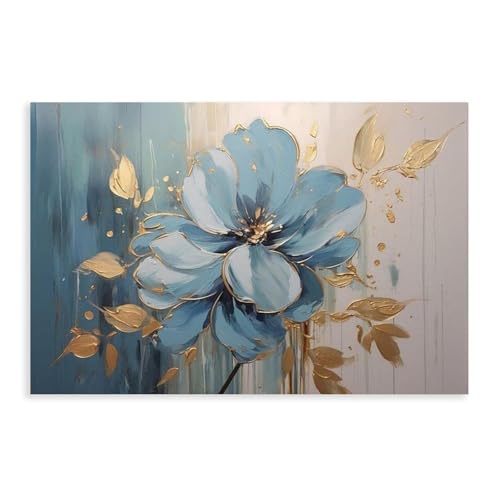 BQUWR Poster auf Leinwand, Motiv: Türkis, goldener Lotus, Wandkunstdruck, Bild, Gemälde, 30 x 45 cm BQUWR Poster auf Leinwand, Motiv: Türkis, goldener Lotus, Wandkunstdruck, Bild, Gemälde, 30 x 45 cm von BQUWR