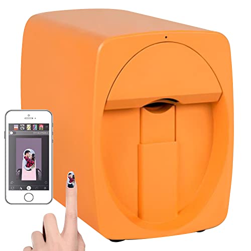 Digitaler mobiler Nagelkunst-Drucker, Mini-Nagelmalerei-Maschinensteuerung durch kostenlose mobile App, DIY-Druck-Kunstdruckausrüstung, A von BQWJJCP