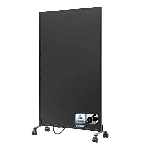 BR Bringer Infrarotheizung Standgerät - 800 Watt - Energiesparend - Mobile Elektroheizung mit Standfüßen auf Rollen - 5 Jahre Garantie, TÜV - Deutsche Qualitätsmarke (schwarz) von BR Bringer