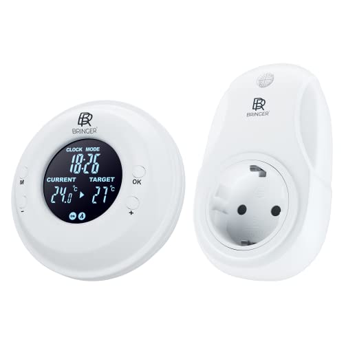BR Bringer Funk-Thermostat Steckdose Wireless Steckdosenthermostat Infrarotheizung Thermostat mit Zeitschaltuhr von BR Bringer