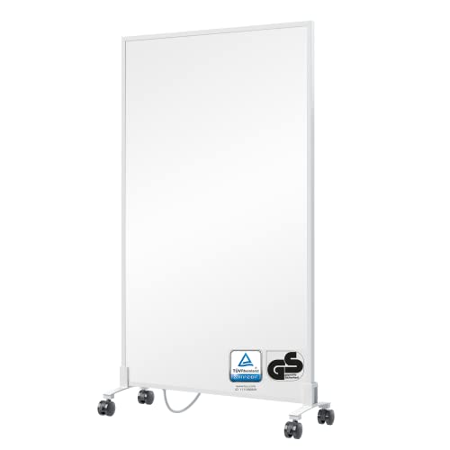 BR Bringer Infrarotheizung Standgerät - 600 Watt - Energiesparend - Mobile Elektroheizung mit Standfüßen auf Rollen - 5 Jahre Garantie, TÜV - Deutsche Qualitätsmarke (weiß) von BR Bringer