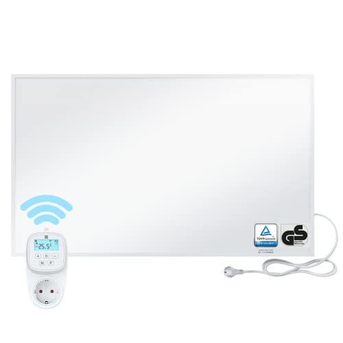 BR Bringer Infrarotheizung 600 Watt - mit Smart Thermostat und App - Infrarot Elektroheizung Energiesparend - 5 Jahre Garantie, TÜV GS - Deutsche Qualitätsmarke (weiß) von BR Bringer