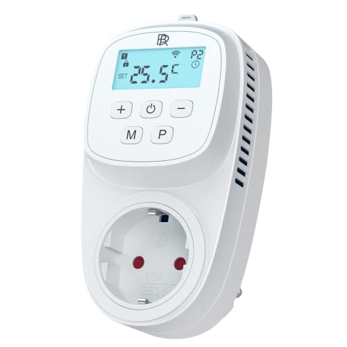 BR Bringer WiFi Thermostat - steuerbar mit App oder SmartHome - Steckdosenthermostat für Infrarotheizung - Funk-Thermostat mit Zeitschaltuhr von BR Bringer
