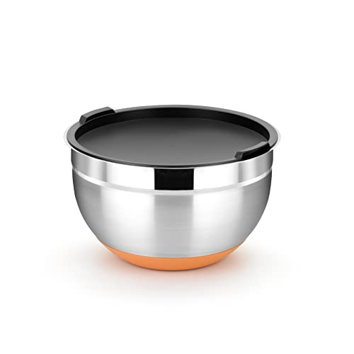 BRA A273020 Efficient Schüssel aus Edelstahl, 20 cm, Schwarz und Orange von BRA