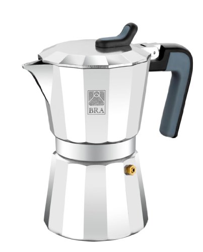 BRA Deluxe | Italienische Kaffeemaschine, Aluminium, Silber, 1 Tasse von BRA