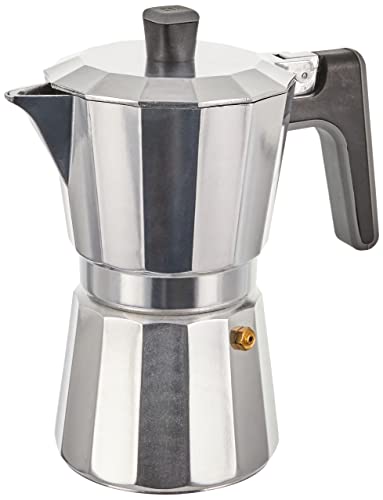 BRA Perfecta - Italienische Induktionskaffeemaschine, Aluminium, 6 Tassen Fassungsvermögen, Silber von BRA