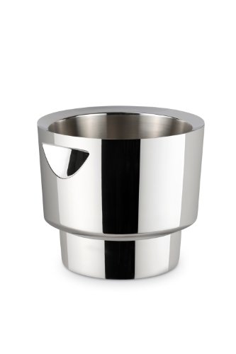 Braisogona Bella Champagnerkübel aus Edelstahl, doppelwandig, 7 l, Silber, 7 l von BRA
