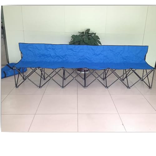 BRAAZI Tragbare zusammenklappbare 6 Sitze Fußball Basketball Lacrosse SpoBench mit Tragetasche Faltbarer Strandkorb Outdoor Klappstuhl von BRAAZI