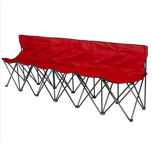 BRAAZI Tragbare zusammenklappbare 6 Sitze Fußball Basketball Lacrosse SpoBench mit Tragetasche Faltbarer Strandkorb Outdoor Klappstuhl von BRAAZI