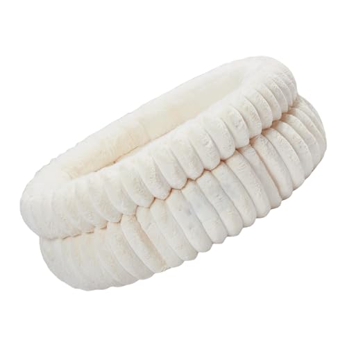 BRABOSTON Plüsch-Katzenbett für drinnen und kleine Hunde, mit waschbarem, abnehmbarem Kissen und rutschfester Unterseite, Kätzchen-Ruheplatz von BRABOSTON