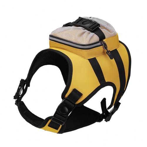 BRABOSTON Verstellbare Trainingsweste für Hunde, Rucksackgürtel, bequemes Hundegeschirr für große Hunde, Rucksack verstellbar von BRABOSTON