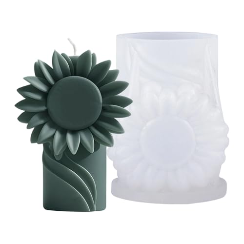 Geprägte Blumen-Zylinder-Silikonformen, Säule für Epoxidharz, Seife, Gips, Silikon, Duftformen von BRABOSTON