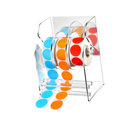 Modischer, transparenter Acryl-Aufkleber-Rollenhalter, tragbar, für schnellen Zugriff und ordentliche Aufbewahrungslösung, für den täglichen Gebrauch, Büro-Schreibtisch-Organizer Modischer, transparenter Acryl-Aufkleber-Rollenhalter, tragbar, für schnellen Zugriff und ordentliche Aufbewahrungslösung, für den täglichen Gebrauch, Büro-Schreibtisch-Organizer von BRABOSTON