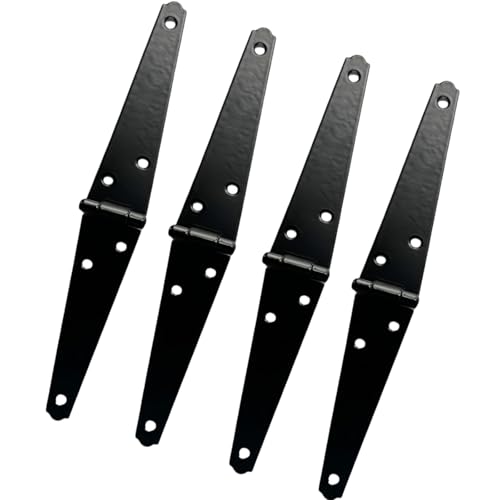 Robuste Türscharniere, dekoratives Gurtscharnier, Hardware, schwarz, Schuppentor mit Schrauben, strapazierfähig von BRABOSTON