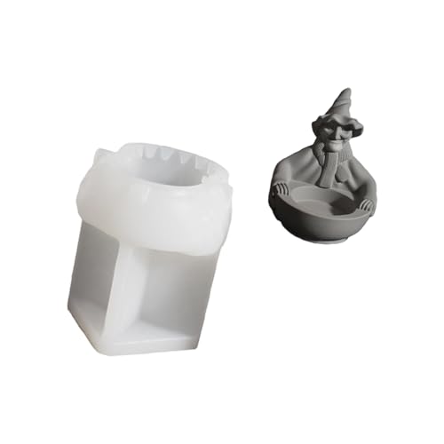 Silikonformen mit Hexenschädel-Figur, Halloween-Thema, Silikon-Kerzenständer für Teelichthalter, Festival-Dekoration, Halloween-Grundformen von BRABOSTON