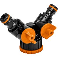 2-Wege-Ventil mit Hahnanschluss 3/4" und 1" Black Line von BRADAS