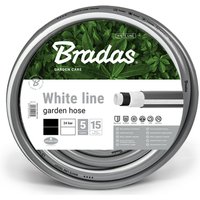 5-fach beschichteter Gartenschlauch 1/2 WHITE LINE verdrehungsfest 30 m von BRADAS