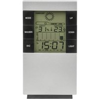 6 Funktionen digitaler Indoor Wetterstation White Line von BRADAS