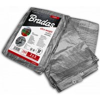 Bradas - Gewebe-Schutzplane 260 g/m² 10x15 m - Grau von BRADAS