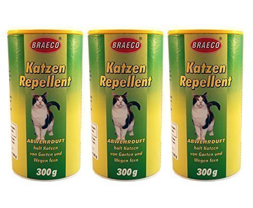 BRAECO 6 x 300g Katzen Repellent, Abwehrduft gegen Katzen, Katzenschreck hält Katzen von Gärten und Wegen fern. BRAECO 6 x 300g Katzen Repellent, Abwehrduft gegen Katzen, Katzenschreck hält Katzen von Gärten und Wegen fern. von BRAECO