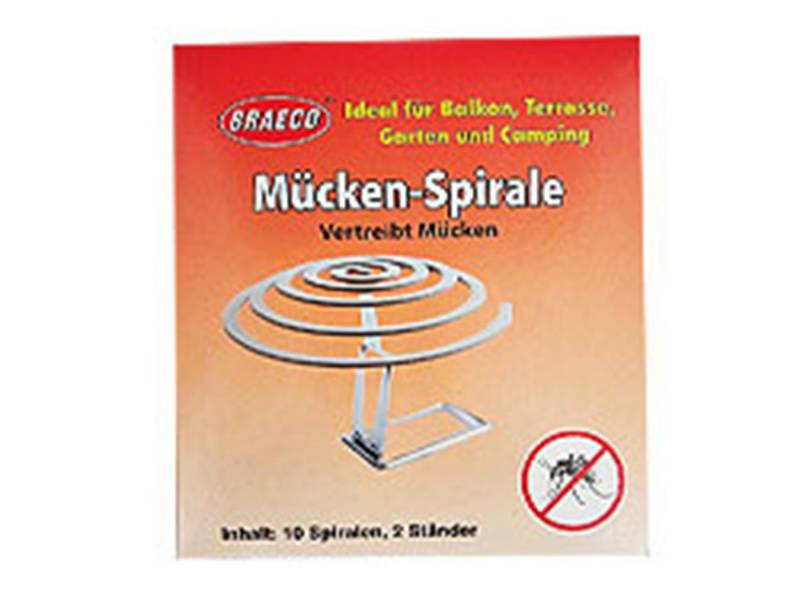 BRAECO Insektenvernichter 80 Anti Mücken-Spirale Mückenabwehrspirale, Insektenschutz Räucherspirale Mückenschutz Spiralen Halter Outdoor von BRAECO