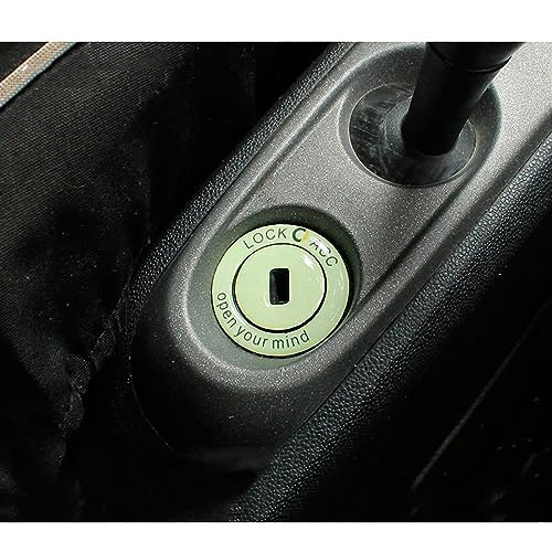 BRALEM Auto ZüNdung GeräT Gang SchlüSselloch Aufkleber FüR Smart 451 Fortwo, ZüNdung Schalten SchlüSselbund SchlüSselloch Kreis Abdeckung Trimmen ZubehöR,Luminous von ZOUXO