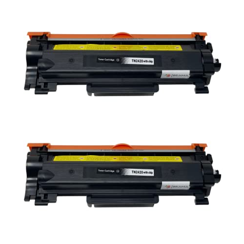 Bramacartuchos - 2 x Toner kompatibel mit Tonerkartusche Tn2420 / Tn2410 mit Chip mit hoher Kapazität von BRAMA CARTUCHOS