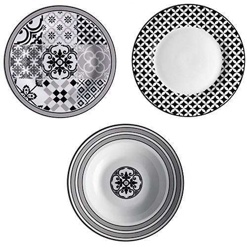 BRANDANI 53209 Alhambra Tafelservice Kochgeschirr-Set, Porzellan, mehrfarbig von BRANDANI
