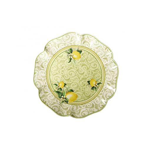 BRANDANI Teller zum Servieren von Zitronen 31 cm Porzellan von BRANDANI