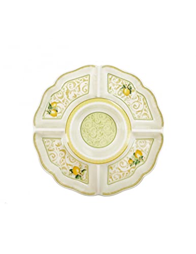 BRANDANI Zitronen Porzellan Vorspeisen Durchmesser 27 cm. von BRANDANI