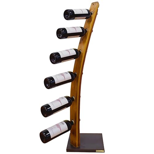 BRANDMATT® Premium Weinständer | Fassdaube | für 6 Weinflaschen | ca. 100 x 25 x 25 cm | 1 Stück Weinregal von BRANDMATT