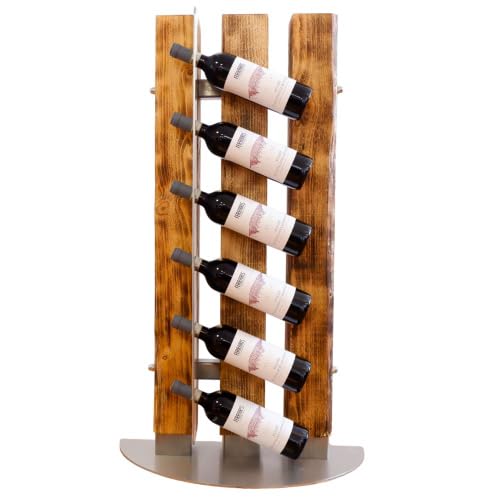 BRANDMATT® Premium Weinständer für 6 Weinflaschen |1 Stück Weinregal | ca. 100 x 25 x 25cm | Handmade von BRANDMATT
