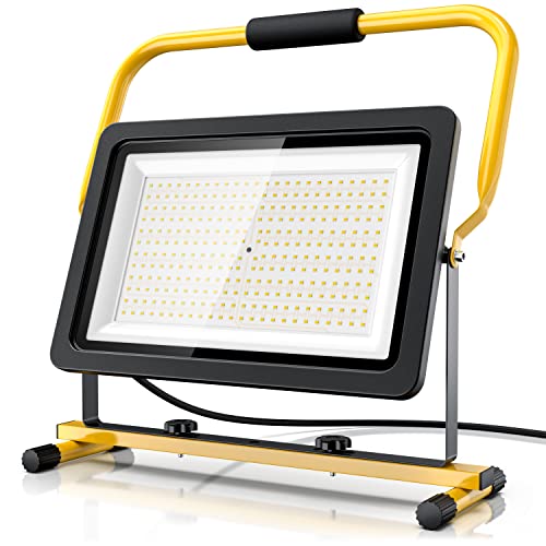 Brandson - 200W LED Baustrahler - Arbeitsscheinwerfer - Bauscheinwerfer - 288 SMD LEDs – 6400k - Standgestell und Tragegriff - 16000 Lumen – 4 m Stromkabel - Metallgehäuse von Brandson