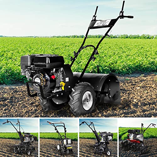 BRAST® Motorhacke Gartenfräse Benzin | 1,9kW(2,6PS)-5,15kW(7PS) | 25-85cm Arbeitsbreite | 6 Modelle | Stahlrahmen Transportrad & kabellos | für kleine bis sehr große Grundstücke | BRB-AF-7000 von BRAST