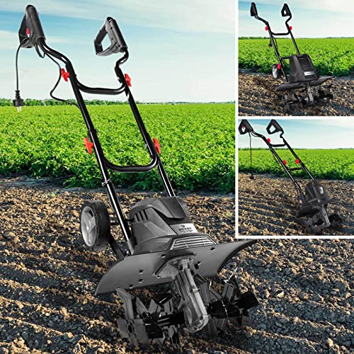 BRAST® Motorhacke Gartenfräse Elektro | 1200-1500 Watt | 36-45cm Arbeitsbreite | 3 Modelle | Schutzblech Antiblockierkupplung & Sicherheitsschalter | für kleine bis große Grundstücke | BRE-AF 1200 von BRAST