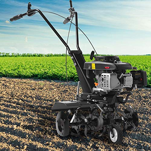 BRAST® Motorhacke Gartenfräse Benzin | 1,9kW(2,6PS)-5,15kW(7PS) | 25-85cm Arbeitsbreite | 6 Modelle | Stahlrahmen Transportrad & kabellos | für kleine bis sehr große Grundstücke | BRB-AF-5500N von BRAST