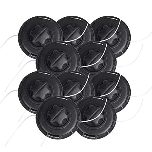 BRAST® 10x Fadenspule mit Aufrollfunktion für M10 Gewinde Doppelfadenkopf Tippautomatik Motorsense Rasentrimmer Multitool BRAST® 10x Fadenspule mit Aufrollfunktion für M10 Gewinde Doppelfadenkopf Tippautomatik Motorsense Rasentrimmer Multitool von BRAST