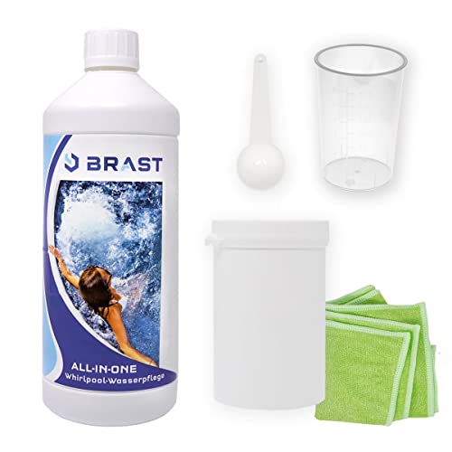 BRAST® All in One Wasserpflege Set 5tlg für Pool-Anfänger mit ausführlicher Deutscher Anleitung Made in Europa von BRAST