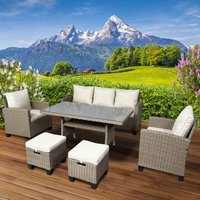 Gartenmöbel Set Delight Braun/Cappuccino bis zu 7 Personen inkl. extra Dicke Kissen tüv geprüft Outdoor Loungemöbel Sitzgruppe Essgruppe Garnitur Gartenmöbel Set Delight Braun/Cappuccino bis zu 7 Personen inkl. extra Dicke Kissen tüv geprüft Outdoor Loungemöbel Sitzgruppe Essgruppe Garnitur von BRAST