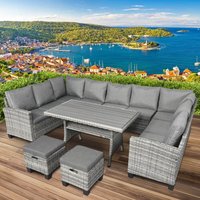 Gartenmöbel Set Family Grau/Anthrazit bis zu 11 Personen inkl. extra Dicke Kissen tüv geprüft Outdoor Loungemöbel Sitzgruppe Essgruppe Garnitur Gartenmöbel Set Family Grau/Anthrazit bis zu 11 Personen inkl. extra Dicke Kissen tüv geprüft Outdoor Loungemöbel Sitzgruppe Essgruppe Garnitur von BRAST